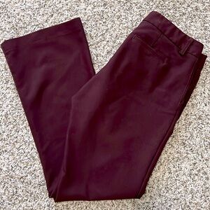 Kut From The Kloth Petite Burgundy Bootcut Pants Size 4P